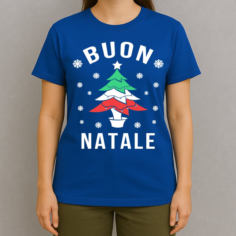 Italian Flag Christmas Tree Buon Natale Gift T-Shirt