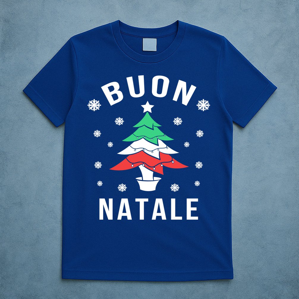 Italian Flag Christmas Tree Buon Natale Gift T-Shirt