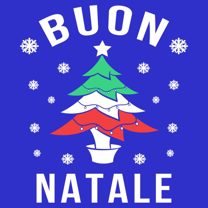 Italian Flag Christmas Tree Buon Natale Gift T-Shirt