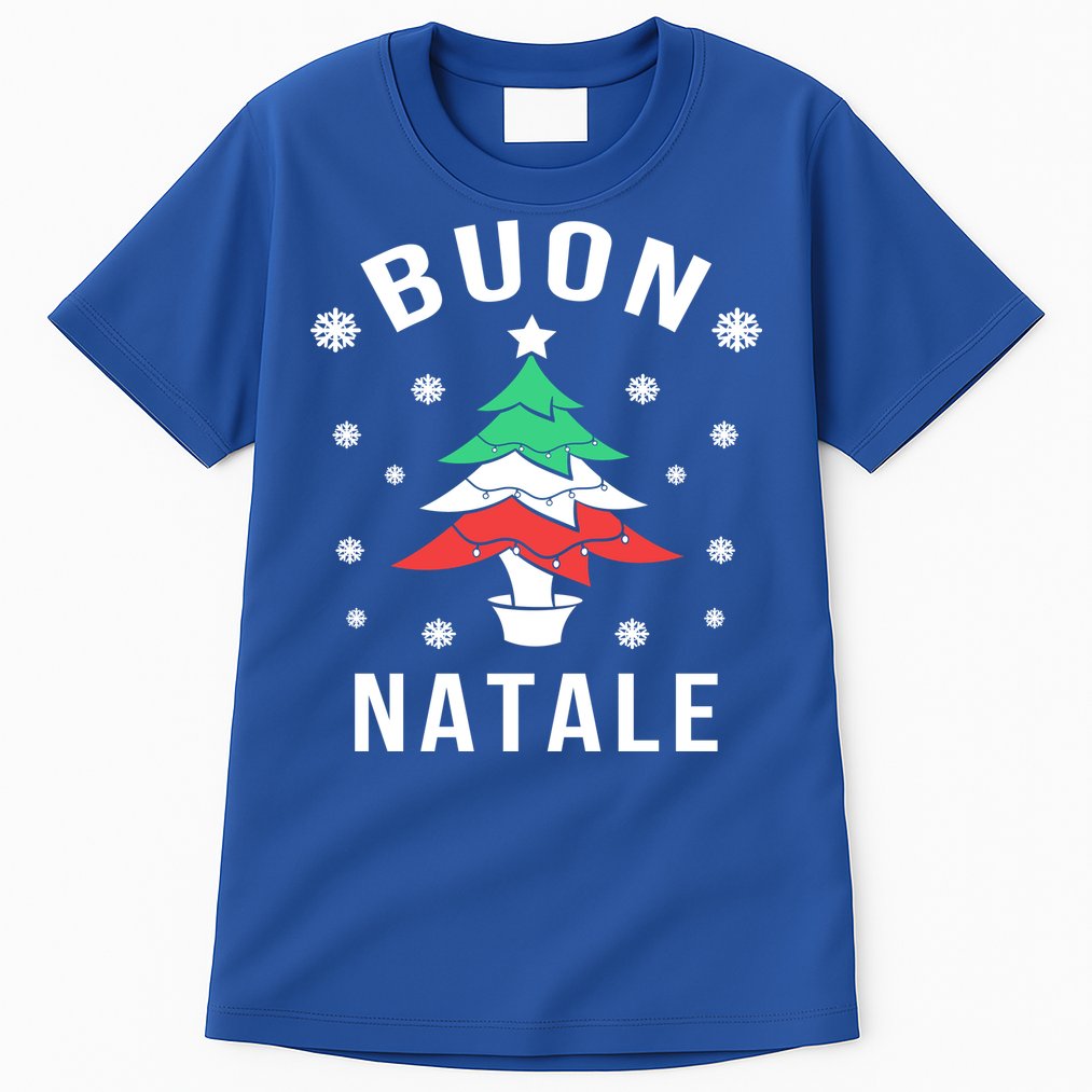 Italian Flag Christmas Tree Buon Natale Gift Tall T-Shirt