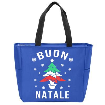 Italian Flag Christmas Tree Buon Natale Gift Zip Tote Bag
