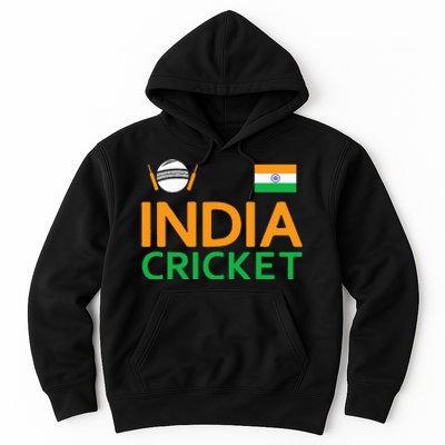 Indian Flag Cricket Player Sports Fan Hoodie