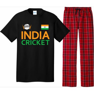 Indian Flag Cricket Player Sports Fan Pajama Set