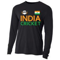 Indian Flag Cricket Player Sports Fan Cooling Performance Long Sleeve Crew