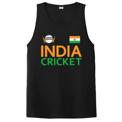 Indian Flag Cricket Player Sports Fan PosiCharge Competitor Tank