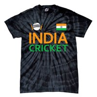 Indian Flag Cricket Player Sports Fan Tie-Dye T-Shirt