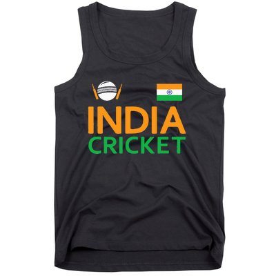 Indian Flag Cricket Player Sports Fan Tank Top