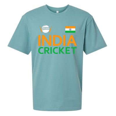 Indian Flag Cricket Player Sports Fan Sueded Cloud Jersey T-Shirt