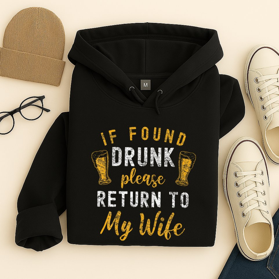If Found Drunk Return To Wife Couples Hoodie