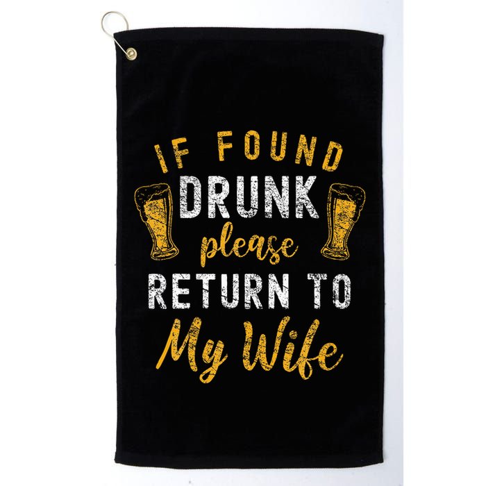 If Found Drunk Return To Wife Couples Golf Towel