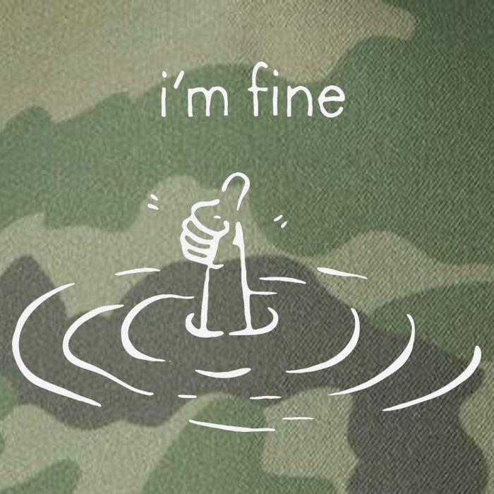IM Fine Drowning Meme Funny Design Legacy Tie Dye Trucker Hat