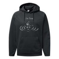 IM Fine Drowning Meme Funny Design Performance Fleece Hoodie