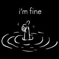 IM Fine Drowning Meme Funny Design Apron