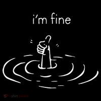 IM Fine Drowning Meme Funny Design Premium T-Shirt