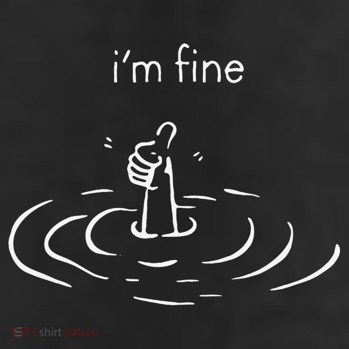 IM Fine Drowning Meme Funny Design 25L Jumbo Tote
