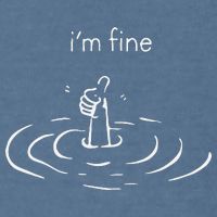 IM Fine Drowning Meme Funny Design Garment-Dyed Sweatshirt