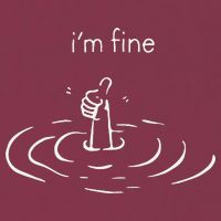 IM Fine Drowning Meme Funny Design 16oz Travel Tumbler