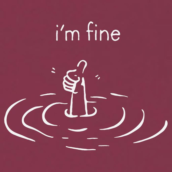IM Fine Drowning Meme Funny Design 16oz Travel Tumbler