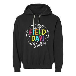 Its Field Day Y'all Teacher Student Garment-Dyed Fleece Hoodie