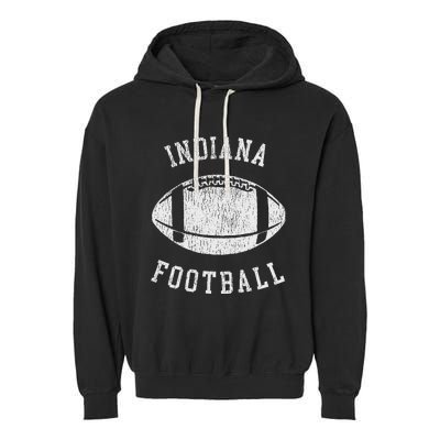 Indiana Football Distressed 80S Throwback Classic Garment-Dyed Fleece Hoodie