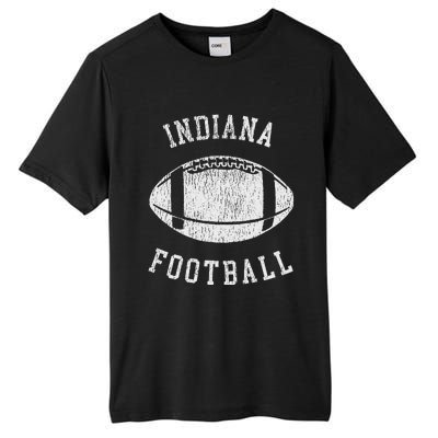 Indiana Football Distressed 80S Throwback Classic Tall Fusion ChromaSoft Performance T-Shirt