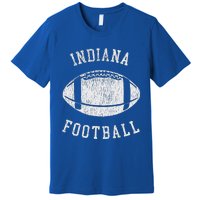 Indiana Football Distressed 80S Throwback Classic Premium T-Shirt