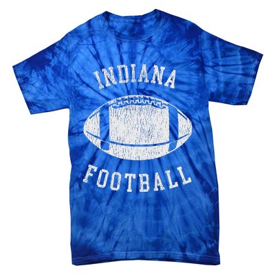 Indiana Football Distressed 80S Throwback Classic Tie-Dye T-Shirt