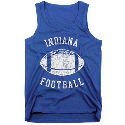 Indiana Football Distressed 80S Throwback Classic Tank Top