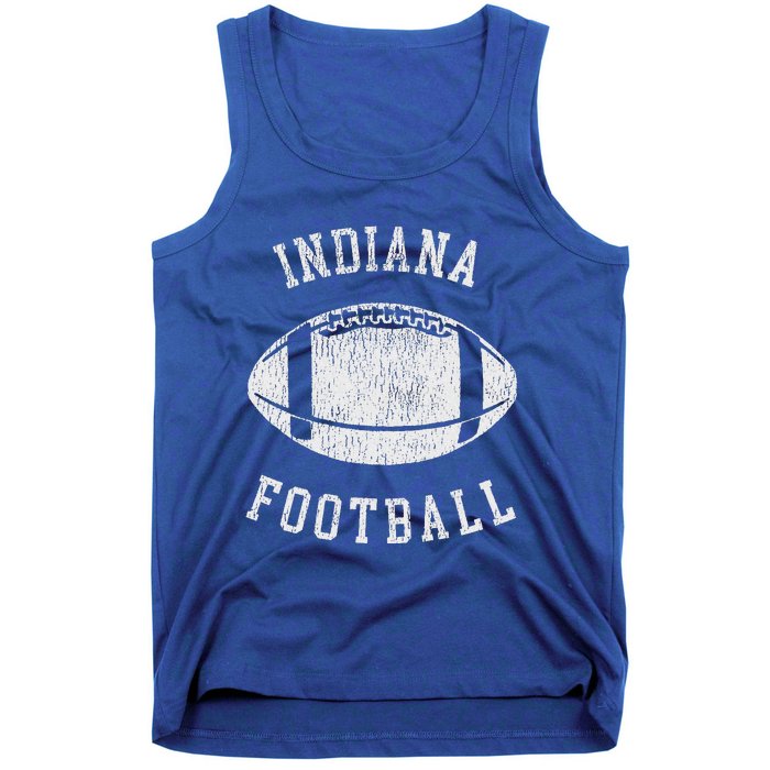 Indiana Football Distressed 80S Throwback Classic Tank Top