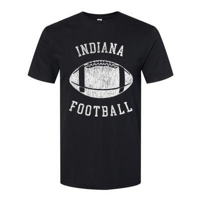 Indiana Football Distressed 80S Throwback Classic Softstyle CVC T-Shirt