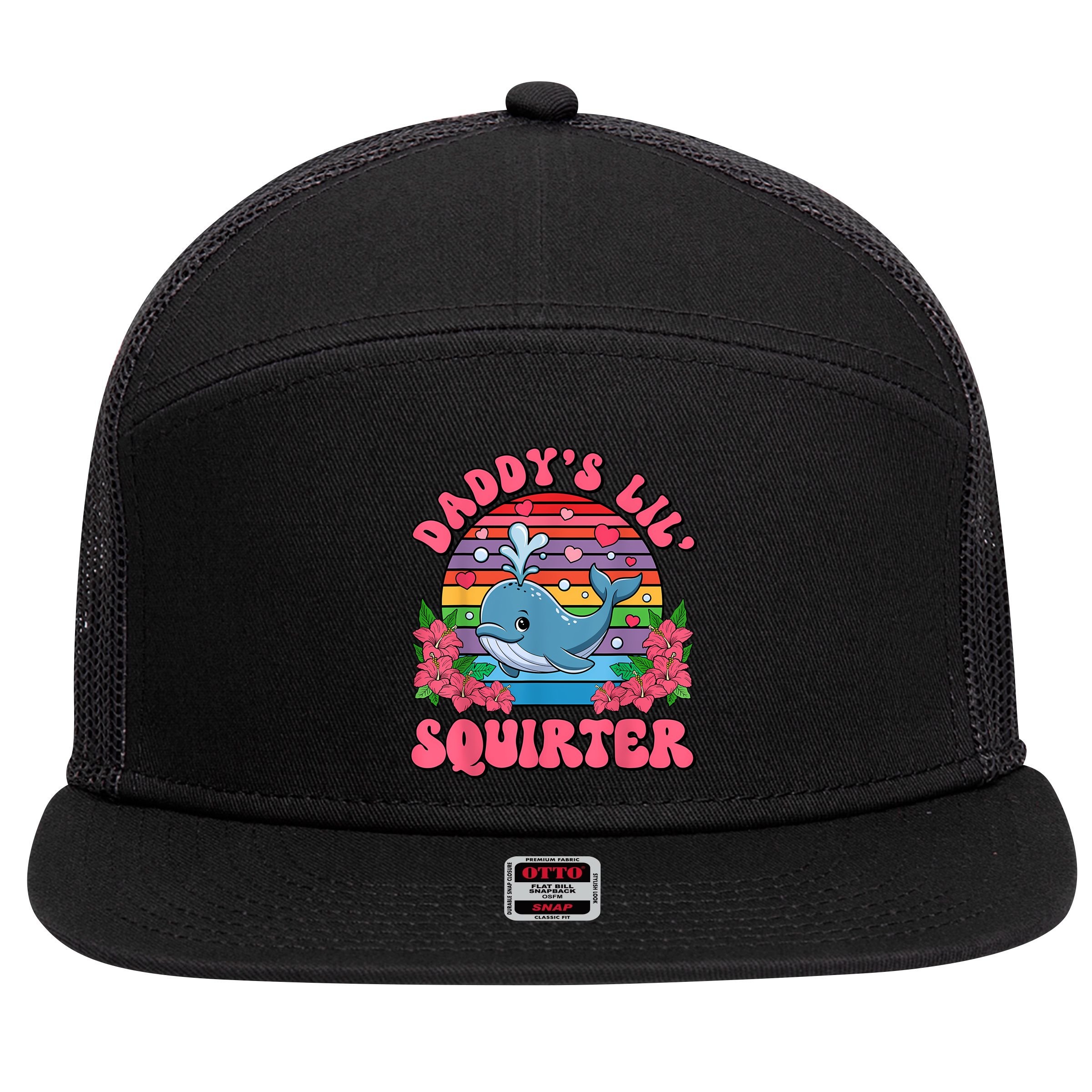 Inappropriate Funny DaddyS Lil Squirter Embarrassing Women 7 Panel Mesh Trucker Snapback Hat