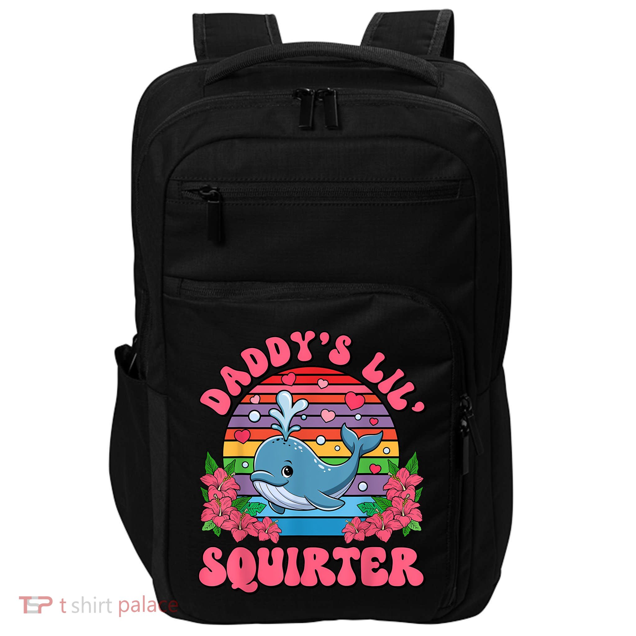 Inappropriate Funny DaddyS Lil Squirter Embarrassing Women Impact Tech Backpack