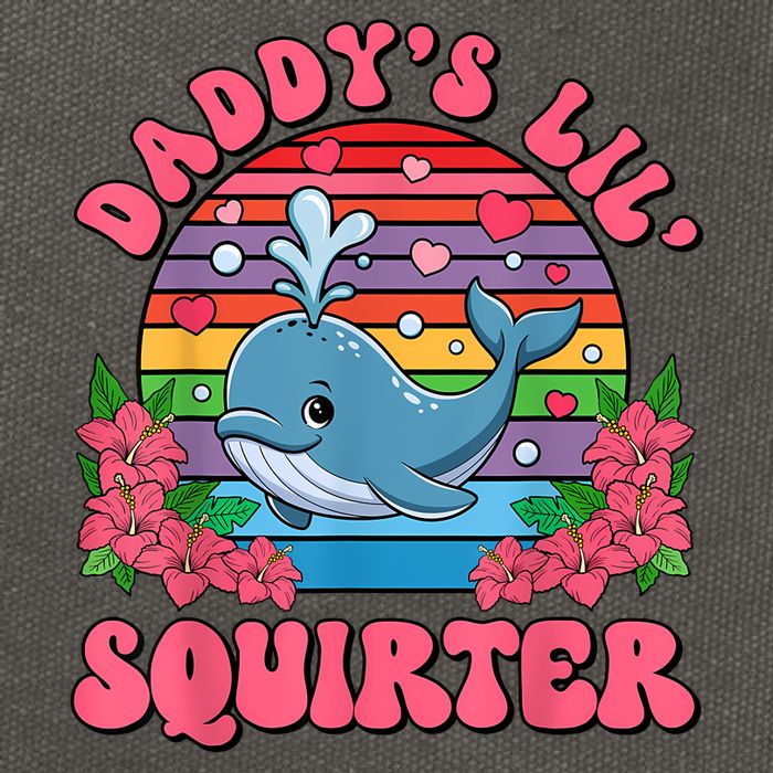 Inappropriate Funny DaddyS Lil Squirter Embarrassing Women Cotton Canvas Backpack