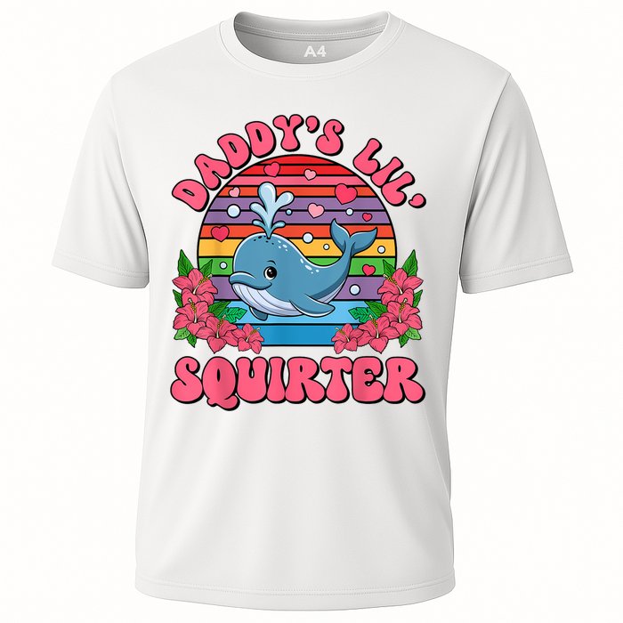 Inappropriate Funny DaddyS Lil Squirter Embarrassing Women Cooling Performance Crew T-Shirt