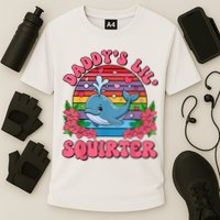 Inappropriate Funny DaddyS Lil Squirter Embarrassing Women Cooling Performance Crew T-Shirt