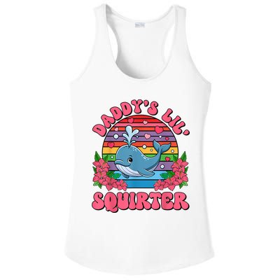 Inappropriate Funny DaddyS Lil Squirter Embarrassing Women Ladies PosiCharge Competitor Racerback Tank
