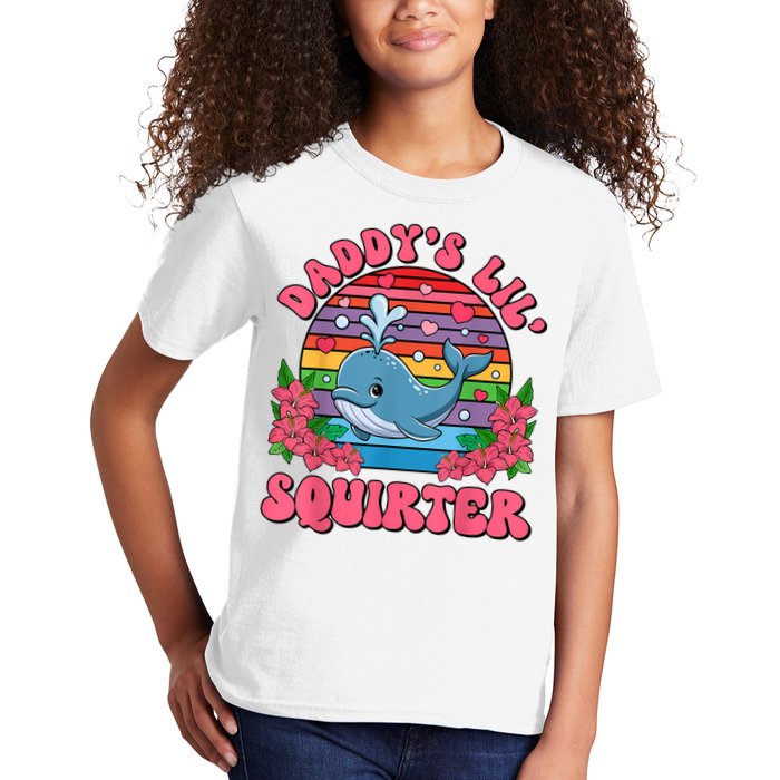 Inappropriate Funny DaddyS Lil Squirter Embarrassing Women Kids T-Shirt