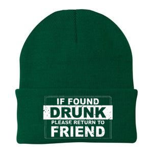 If Found Drunk Please Return To Friend Knit Cap Winter Beanie