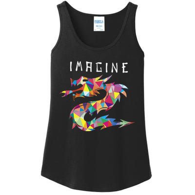 Imagine Fantasy Dragon Tattoo Style Ladies Essential Tank