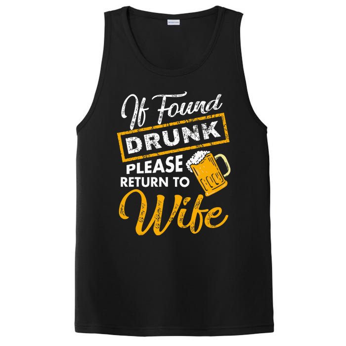 If Found Drunk Please Return To Wife Couples Apparel PosiCharge Competitor Tank