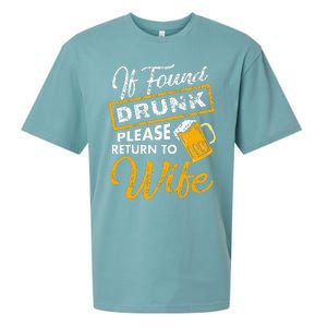 If Found Drunk Please Return To Wife Couples Apparel Sueded Cloud Jersey T-Shirt