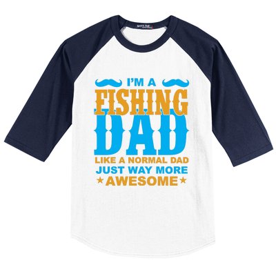 I'm Fishing Dad T Baseball Sleeve Shirt