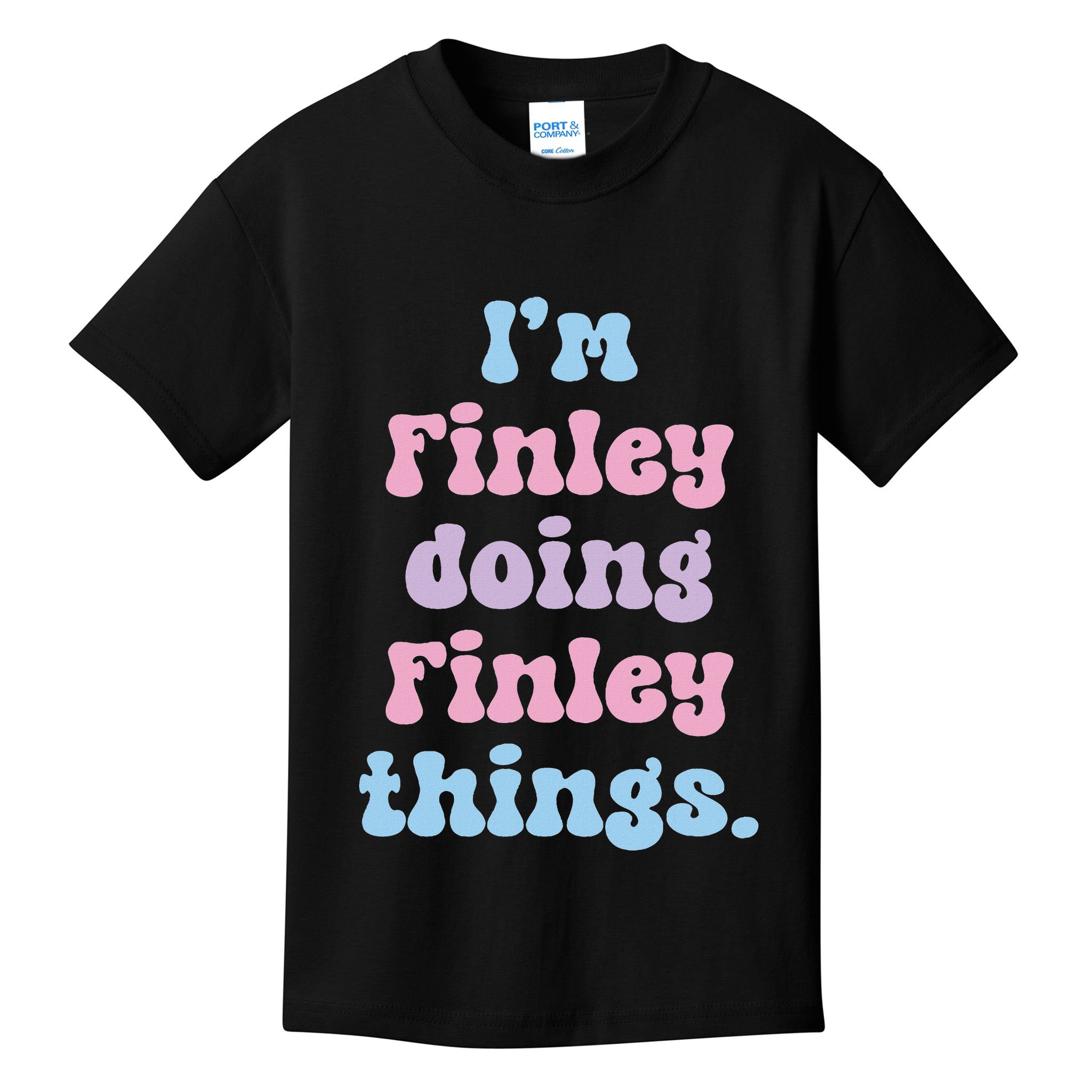 IM Finley Doing Finley Things Funny Name Kids T-Shirt