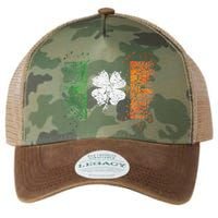 Irish Flag Distressed Shamrock ST Patrick's Day Legacy Tie Dye Trucker Hat