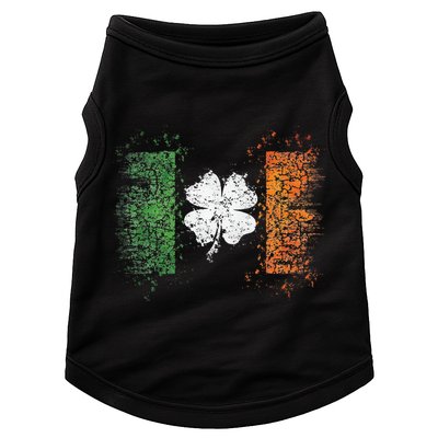 Irish Flag Distressed Shamrock ST Patrick's Day Doggie Tank