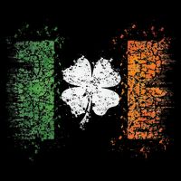 Irish Flag Distressed Shamrock ST Patrick's Day Performance Shirt