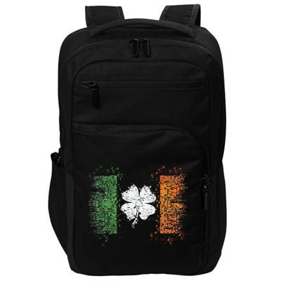 Irish Flag Distressed Shamrock ST Patrick's Day Impact Tech Backpack