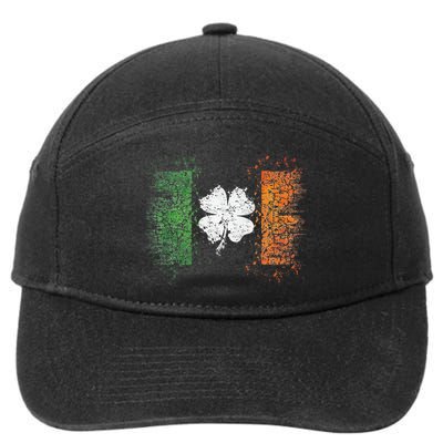 Irish Flag Distressed Shamrock ST Patrick's Day 7-Panel Snapback Hat