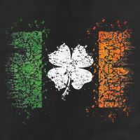 Irish Flag Distressed Shamrock ST Patrick's Day 25L Jumbo Tote