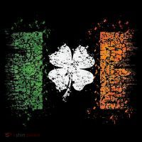 Irish Flag Distressed Shamrock ST Patrick's Day Pom Pom 12in Knit Beanie